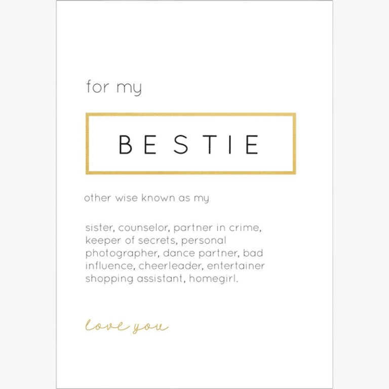 Kaisercraft • Postikortti • For My Bestie