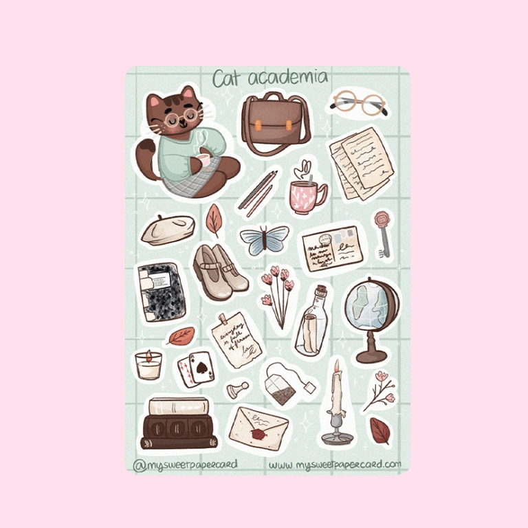 My Sweet Paper Card • Tarra-arkki • Cat Academia