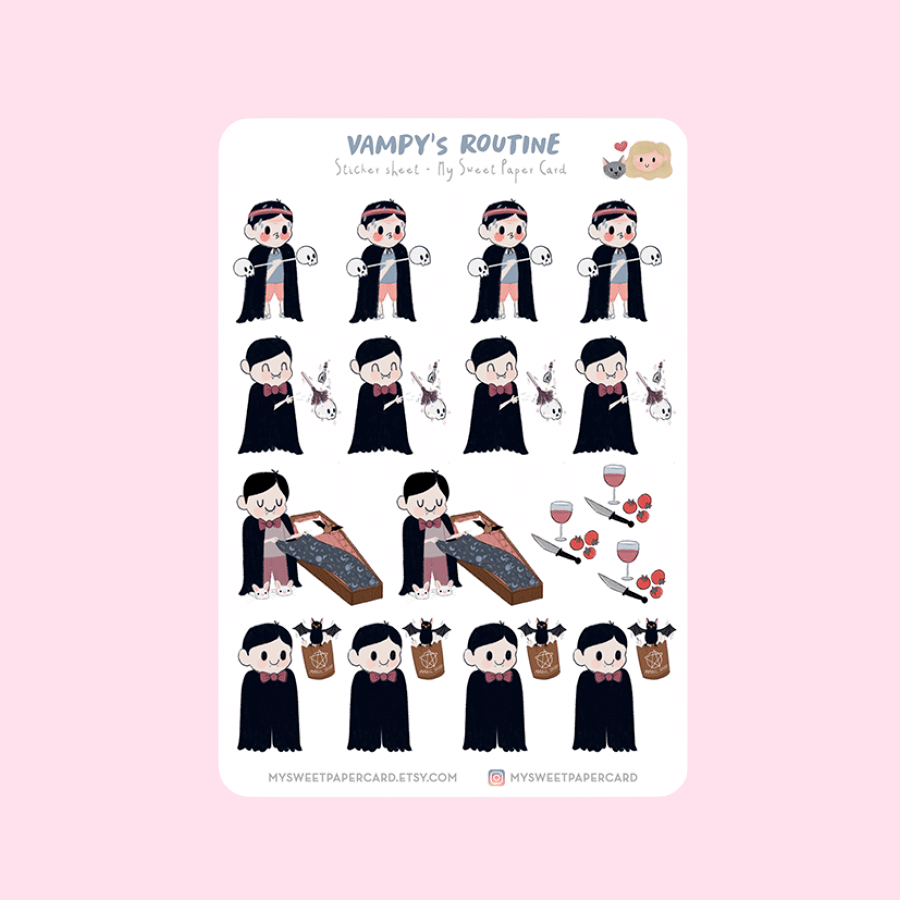 My Sweet Paper Card • Tarra-arkki • Card Vampy´s Routine