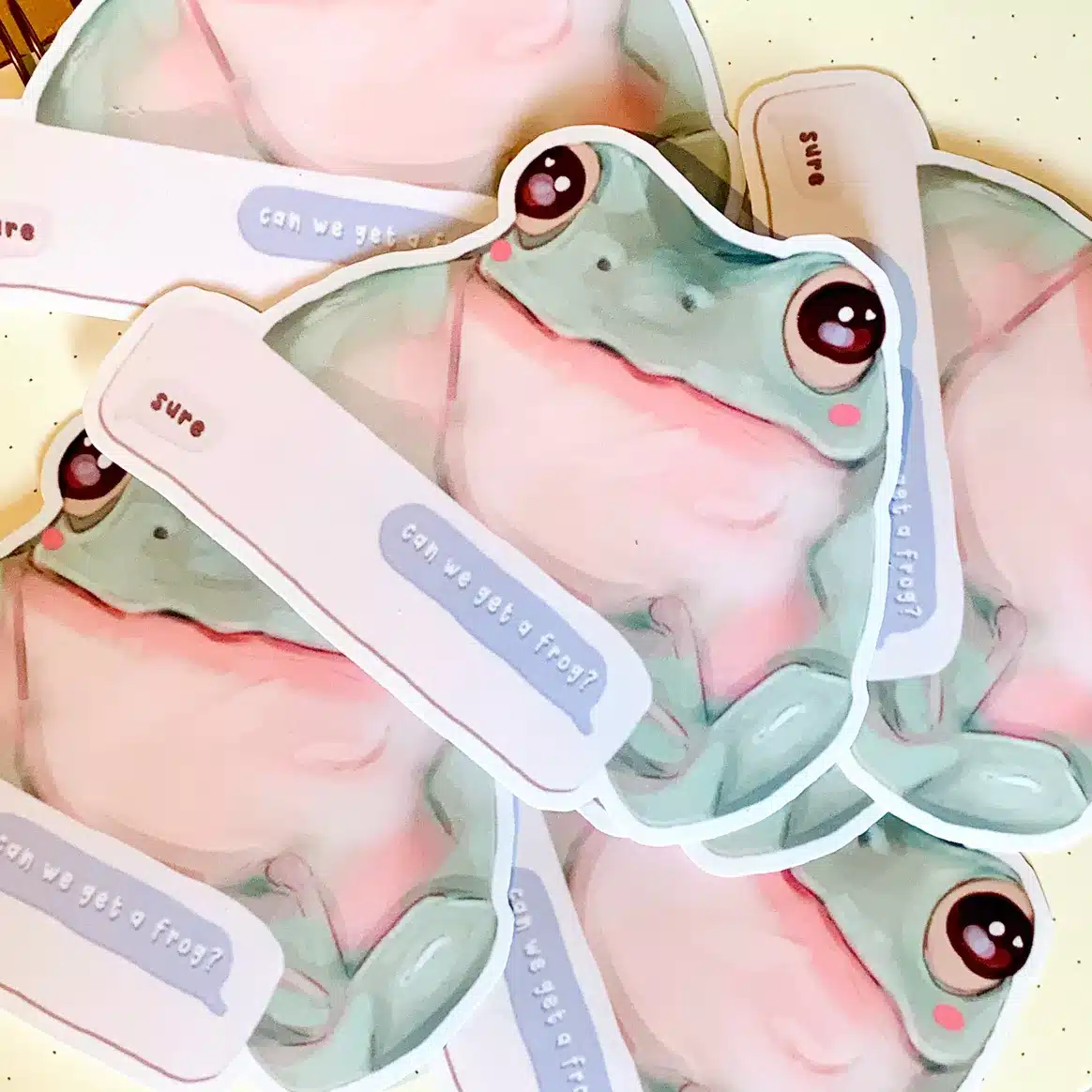 BubblesArtCraft • Vinyylitarra • Vinyylitarra Frog Meme Sticker