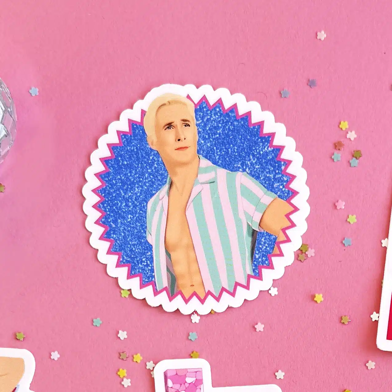 Shop Trimmings • Vinyylitarra Barbie Movie Ken Sticker - Image 2