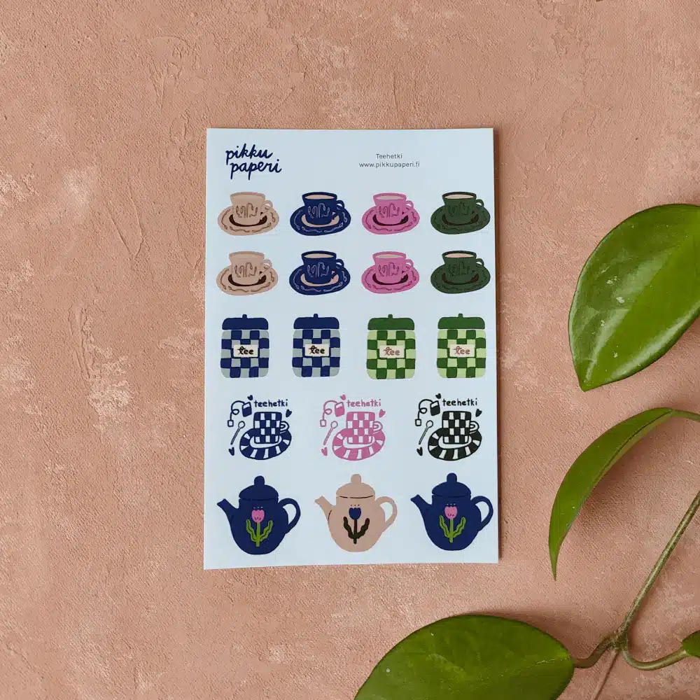 Pikku paperi • Tarra-arkki Teehetki - Image 2