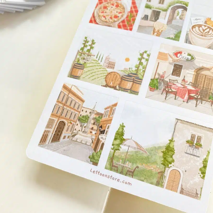 Lettoon • Tarra-arkki Inspired By Italy - Image 4