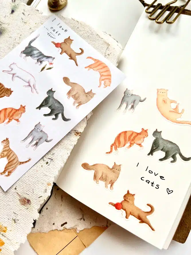 Nikki Dotti • Tarra-arkki I Love Cats - Image 3
