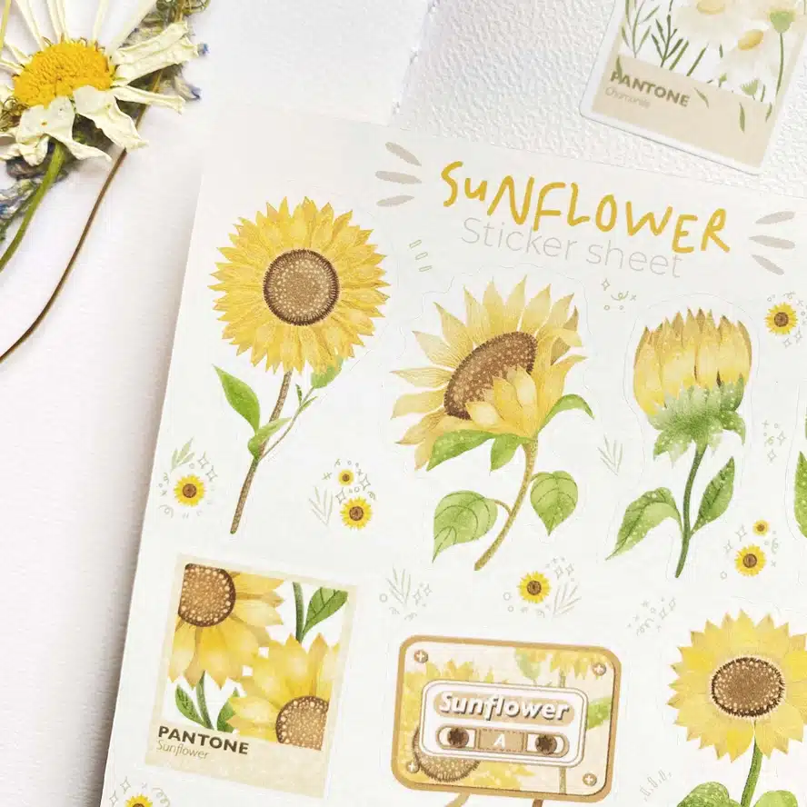 Lettoon • Tarra-arkki Lovely Sunflower - Image 6