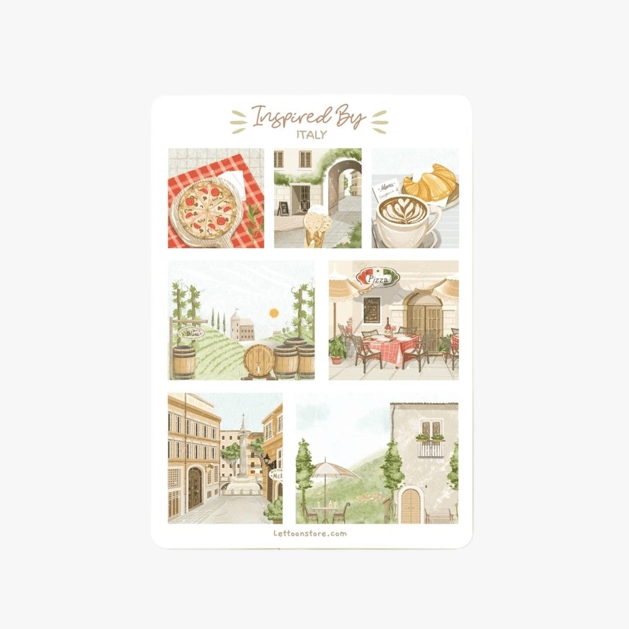 Lettoon • Tarra-arkki Inspired By Italy - Image 2