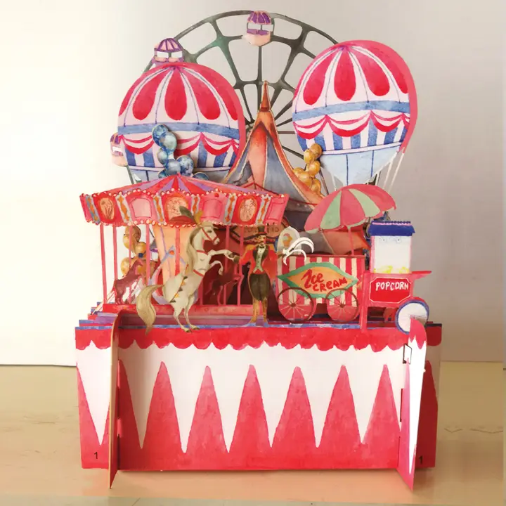 Alljoy Design • 3D Pop Up kortti • Huvipuisto