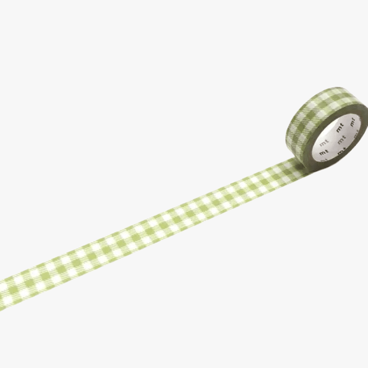 mt masking tape • Washiteippi • Stripe Checkered Light Moss Green