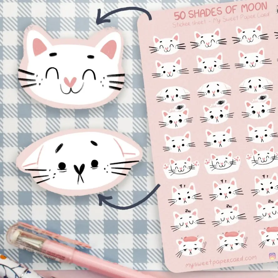 My Sweet Paper Card • Tarra-arkki • Cat Planner Stickers