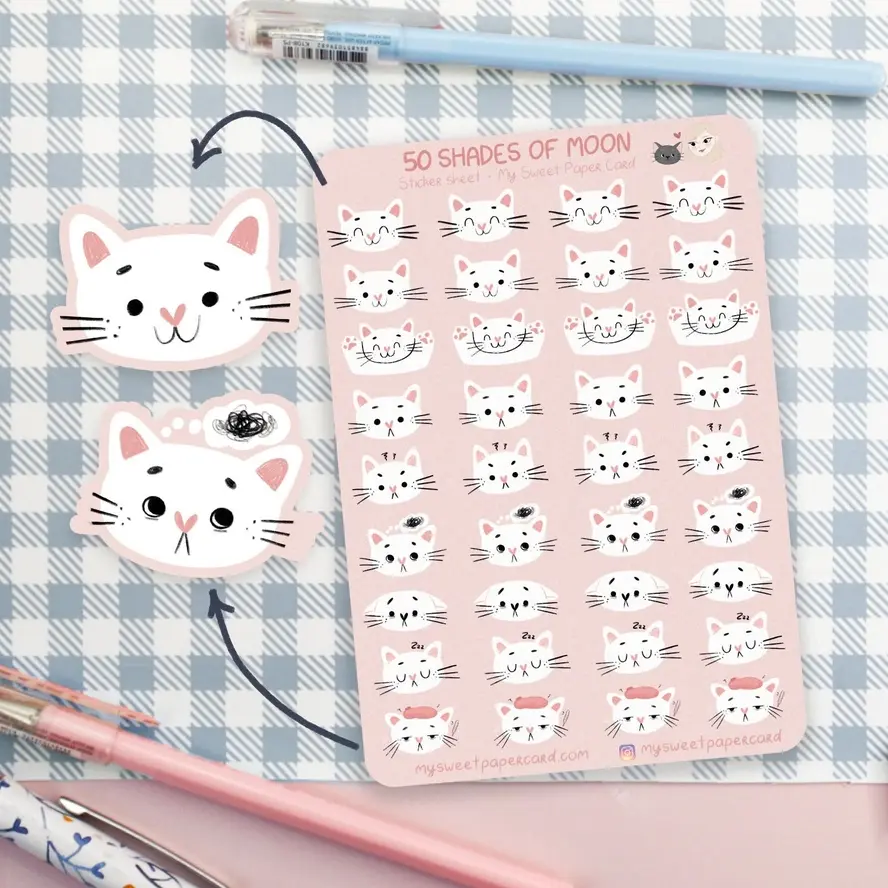 My Sweet Paper Card • Tarra-arkki • Cat Planner Stickers - Image 3