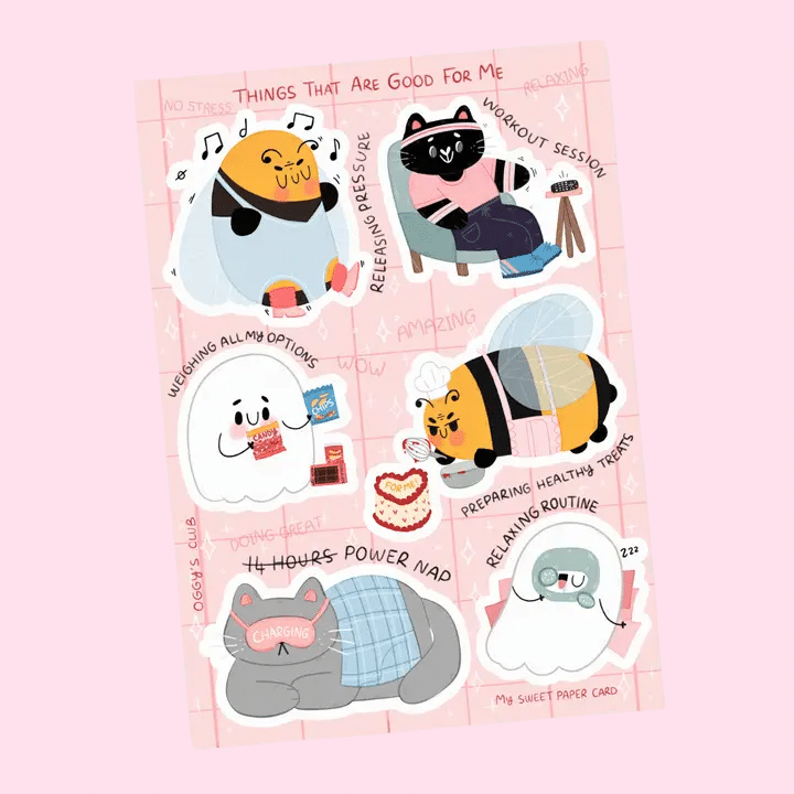 My Sweet Paper Card • Tarra-arkki • Oggy's Club Self Love