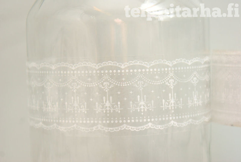 Chandeliers, wide transparent deco tape