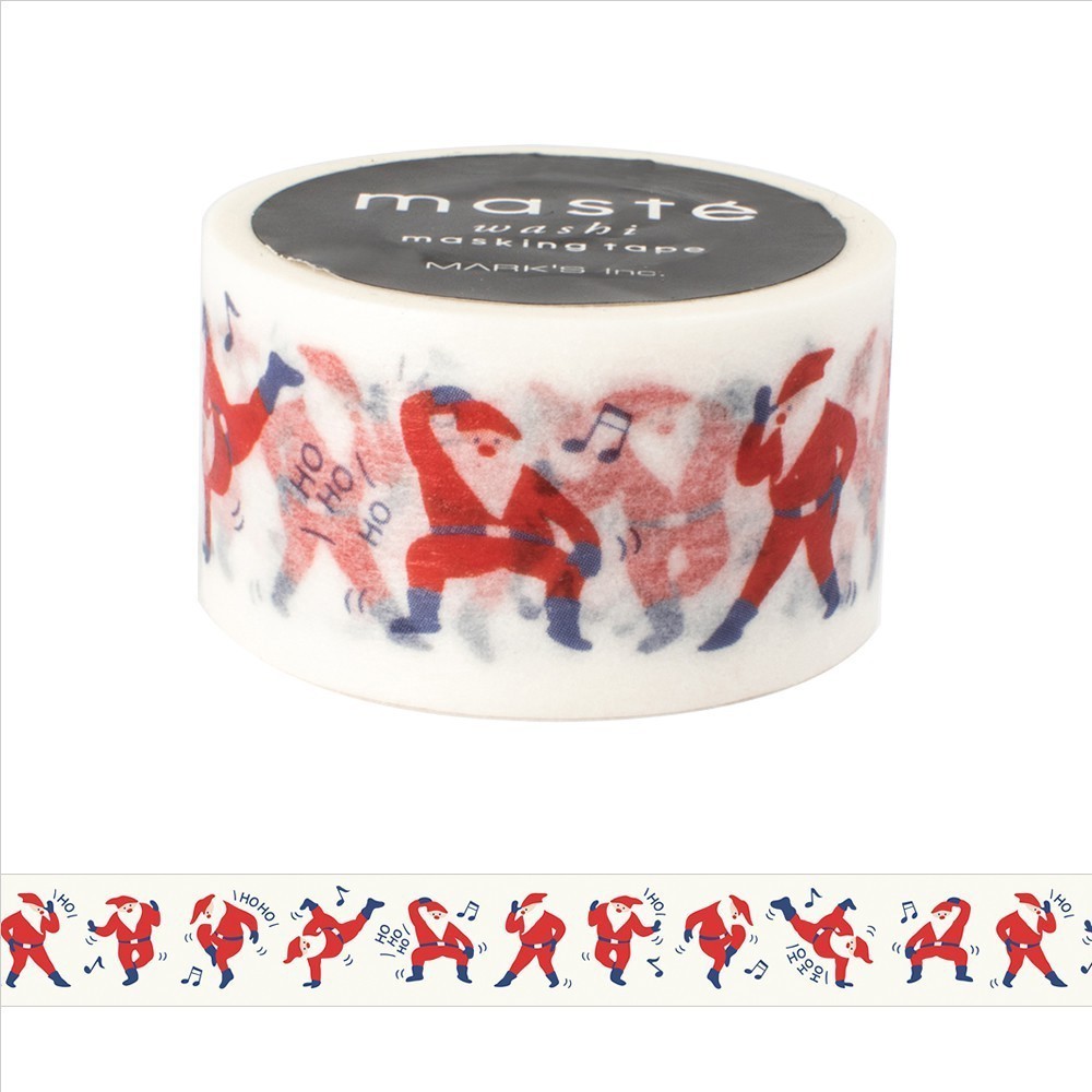 Dancing Santa Claus (20mm) small washi tape
